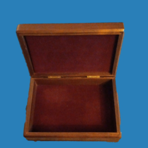 None Other - Velvet lined wooden jewelry box